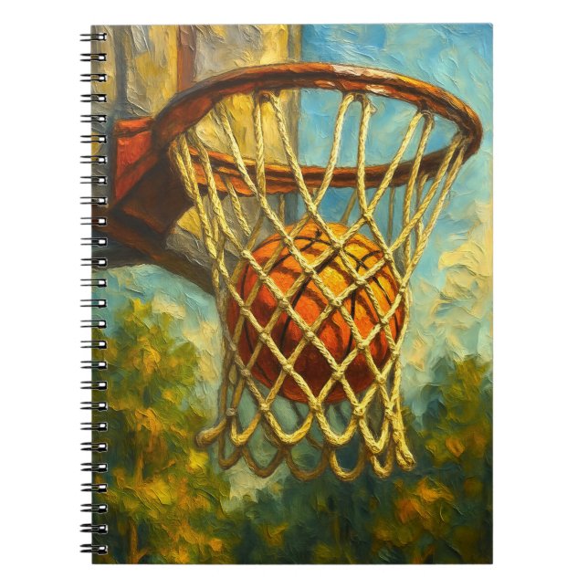 Carnet Basketball Hoop Impressionist Art Notebook | Sport (Devant)