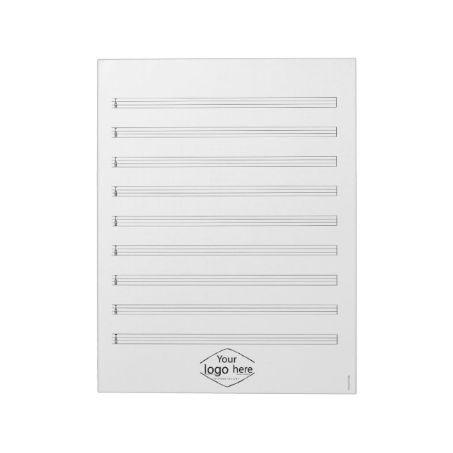 Carnet Bass Tab Custom Music Logo de l'école (Tourné)