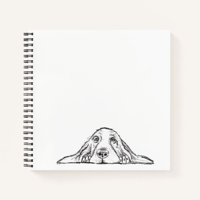Carnet basset blanc (Devant)