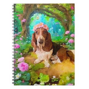 Carnet Basset hound Garden