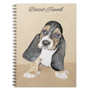 Carnet Basset Hound Peinture Chiot - Art Chien original