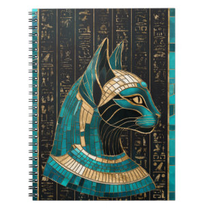 Carnet Bastet, déesse chatte égyptienne - Art mosaïque