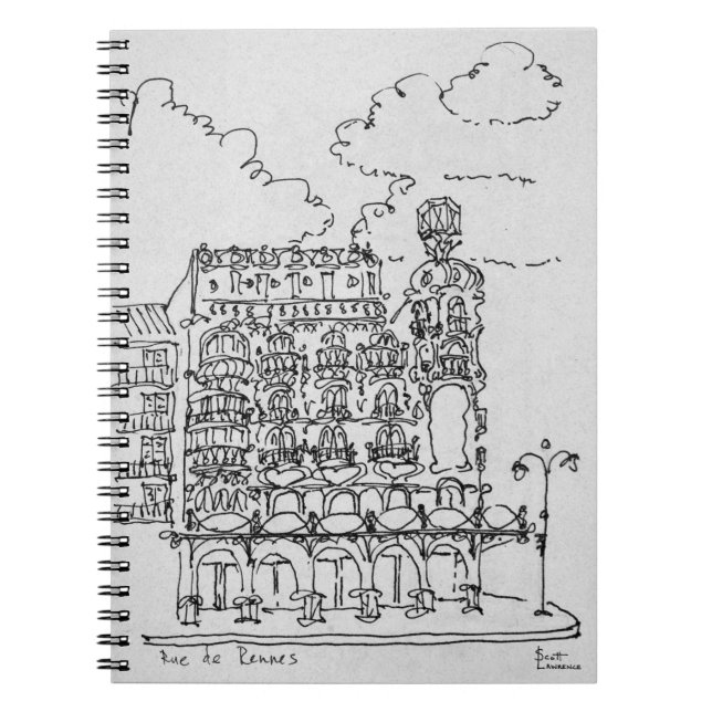 Carnet Bâtiment Haussmann| Rue de Rennes, Paris (Devant)