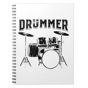 Carnet Batteur Drums Idée de cadeaux d'instruments de m