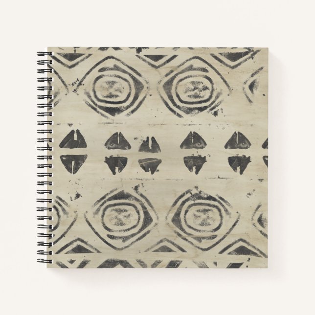 Carnet Bazar motif - Formes arrondies et géométriques (Devant)