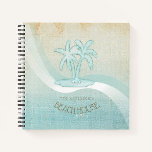 Carnet Beach House Palm Trees Aqua ID623