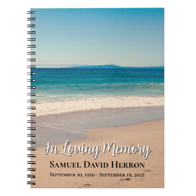 Carnet Beach Photo Ocean Blue Pittoresque Memorial Guest (Devant)