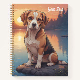 Carnet Beagle au bord du lac