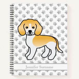 Carnet Beagle Blanc Et Citron Chien De Dessin Animé Migno