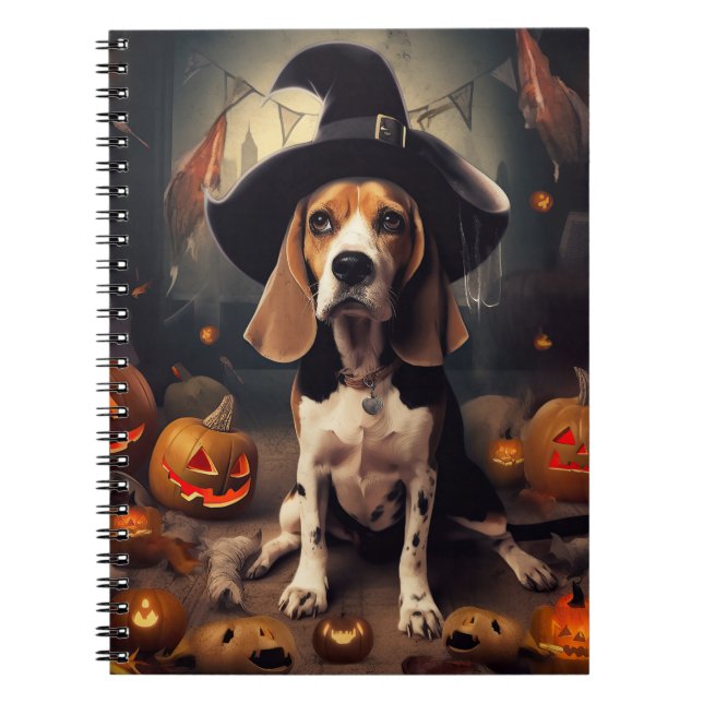 Carnet Beagle Citrouille Halloween effroi (Devant)