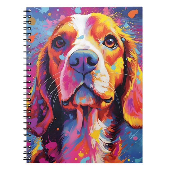 Carnet Beagle coloré (Devant)