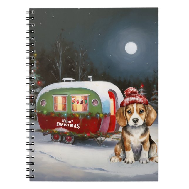 Carnet Beagle d'hiver Caravan Christmas Adventure (Devant)