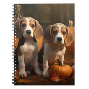 Carnet Beagle Puppy Automne Citrouille de plaisir