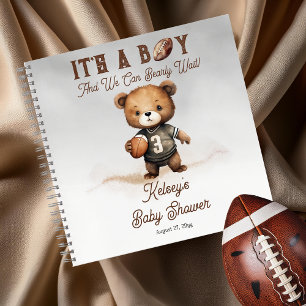 Carnet Bearly Wait American Football Baby shower Invité