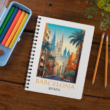 Beau Barcelone Espagne Rétro Vintage Voyage