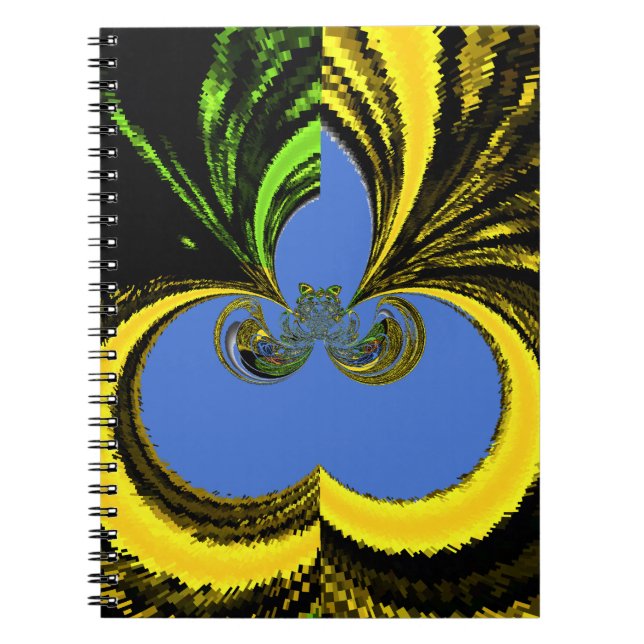 Carnet Beau Beau Art Sud-Africain Jaune et Bleu (Devant)