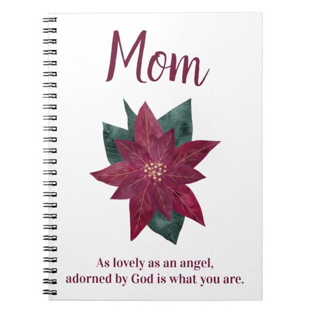 Carnet Beau cadeau pour maman Fleurs pourpres (Devant)