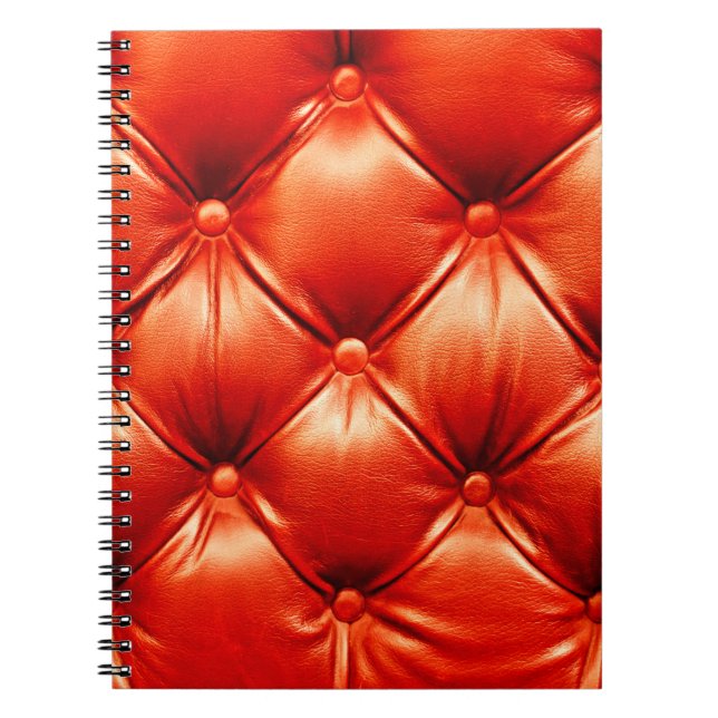 Carnet Beau canapé en cuir avec boutons (Devant)