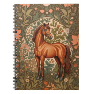 Carnet Beau cheval Brown William Morris Inspiré