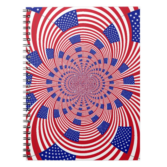 Carnet Beau drapeau américain Extraordinaire Kaleidoscope (Devant)