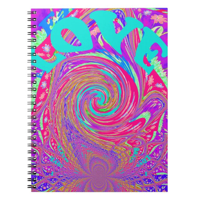 Carnet Beau Extraordinaire Love Whirl Texte Art Imprimer  (Devant)