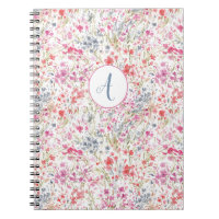 Beau Fleur sauvage Aquarelle Motif Monogramme