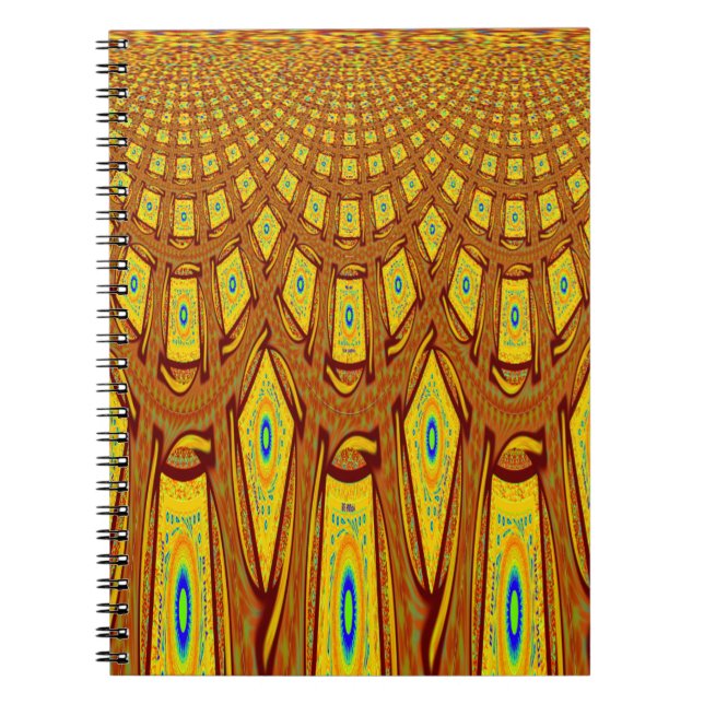 Carnet Beau Golden Brown Africain Tribal Imprimé vecteur (Devant)