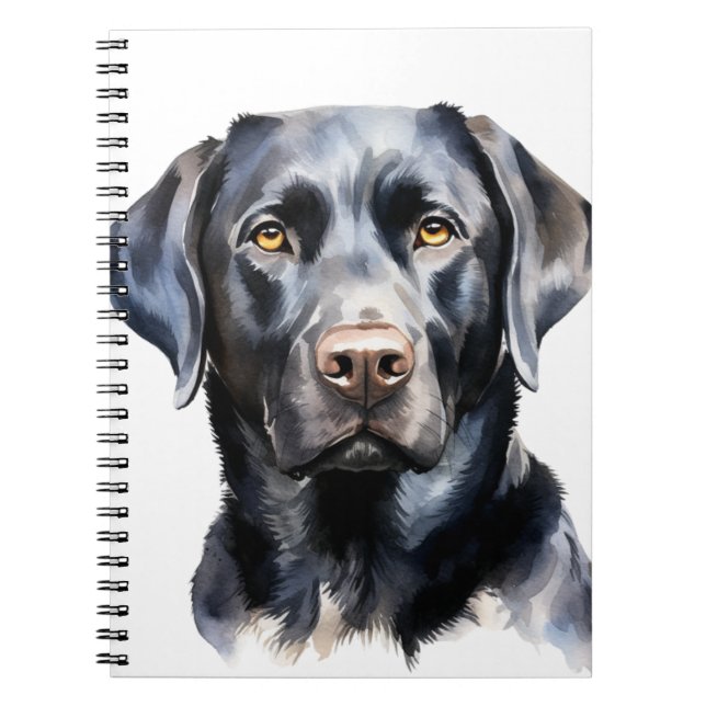 CARNET BEAU LABRADOR NOIR RÉCUPÉRER CHIEN (Devant)