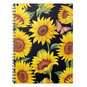 Carnet Beau motif de tournesols