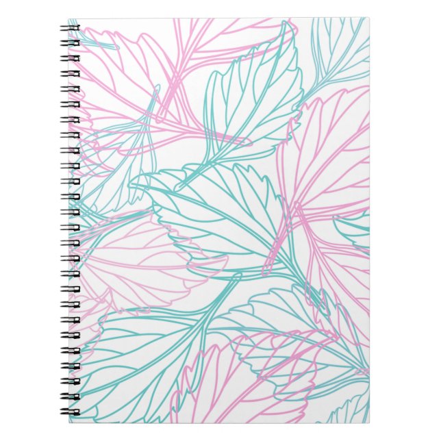 Carnet Beau motif feuille (Devant)
