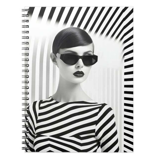 Carnet Beau Portrait D'Art Des Femmes Noires Et Blanches (Devant)