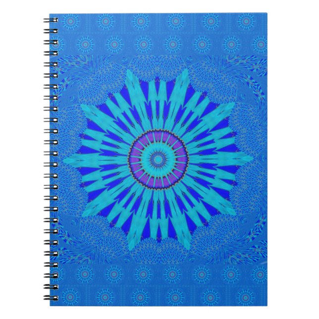 Carnet Beau Royal Blue Mandala Art Imprimer (Devant)