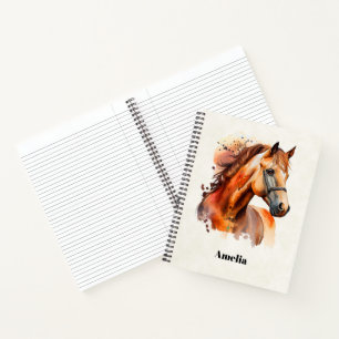 Carnet Beau Sorrel Horse Portrait