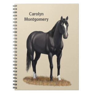 Carnet Beau Stallion Cheval du Quartier Noir