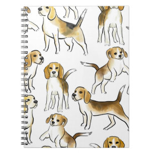 Carnet Beauté beagle : Motif de chien aquarelle