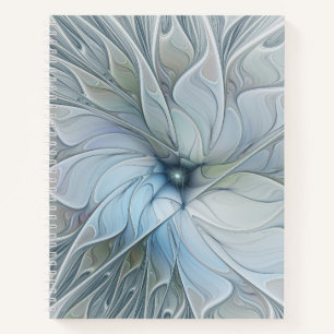 Carnet Beauté Élégante Art Abstrait Moderne Fleur Fractal