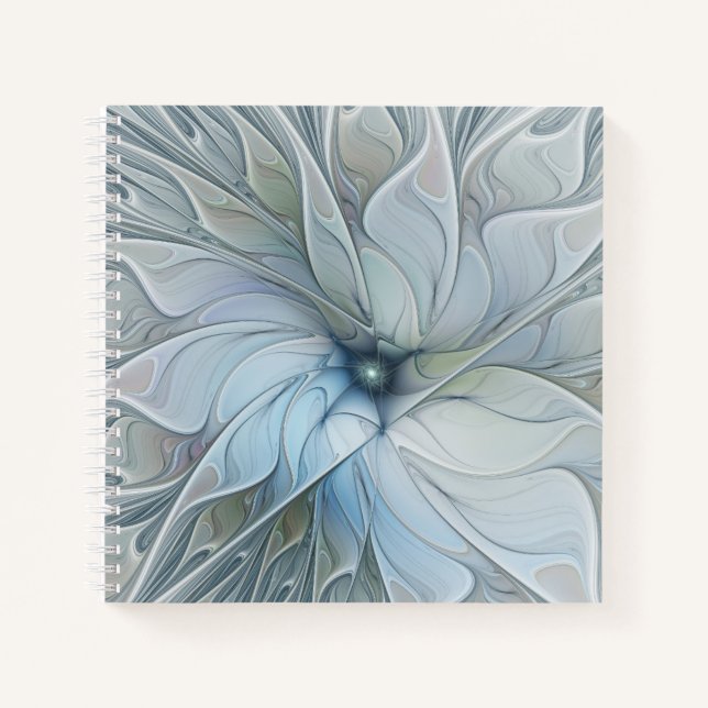 Carnet Beauté élégante Moderne Abstraite Fractal Art Flow (Devant)