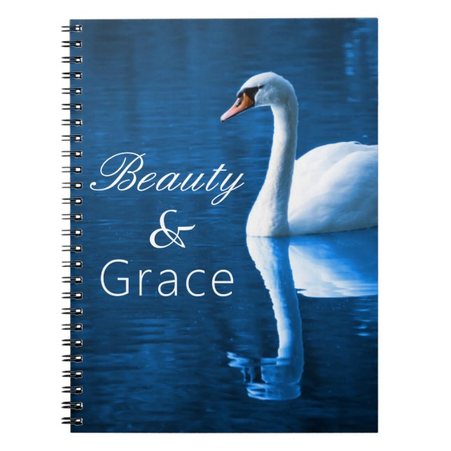 Carnet Beauté Grace Tranquil Lac Cygne blanc (Devant)