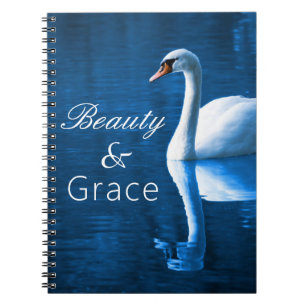 Carnet Beauty Grace Tranquil Lake White Swan
