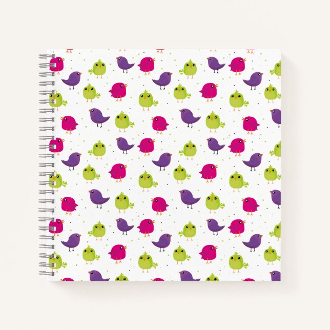 Carnet Beaux oiseaux colorés (Devant)