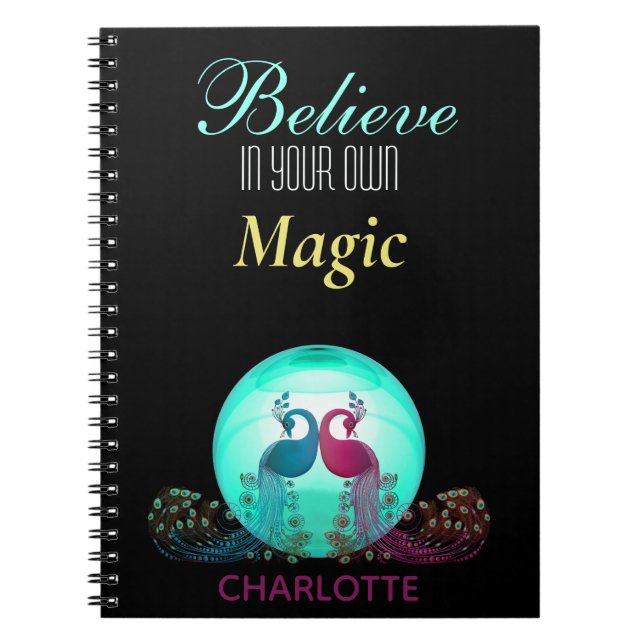 Carnet Beaux Peacocks Inspiration personnalisée (Devant)