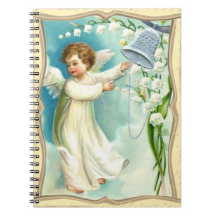 Carnet Bébé Ange Avec Cloche Bleue