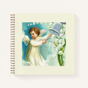 Carnet Bébé Ange Avec Cloche Bleue