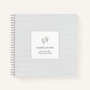 Carnet Bébé Empreinte Gris Gris Gris   Simple Baby Book