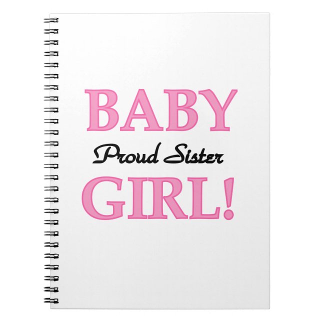 Carnet Bébé Fier Soeur Cadeaux (Devant)