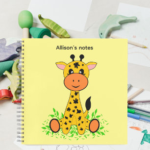 Carnet Bébé girafe mignon et drôle pour les enfants