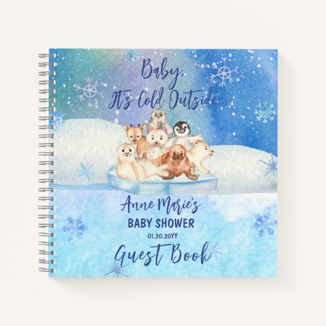Carnet Bébé Il fait froid à l'extérieur du Baby shower de (Devant)