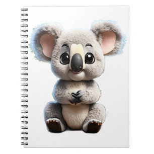 Carnet Bébé koala mignon de style Funko avec de grands ye