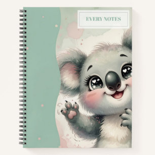 Carnet Bébé Koala qui fait signe de la main – Teinte part