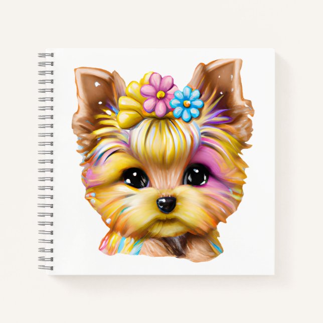 Carnet Bébé mignon et adorable Yorkie (Devant)